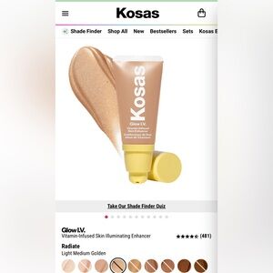 Kosas Glow I.V. Skin Enhancer - Warm Tan